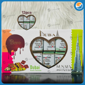 Dubai Kunafa Pistachio Chocolate 220gm× 12 Pcs